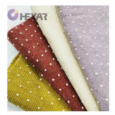 Acrylic Nylon Fancy Yarn Knitting Jacquard Fabric For Sweater